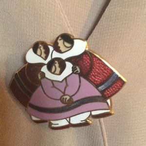 Cloisonné Brooch New on card. Design by Barbara Lavelle. Vintage 80’s.